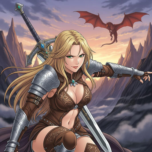 Fantasy Anime Warrior Girl